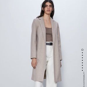 zara basics coat